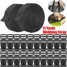 Lots 1Inch Black Nylon Plastic Webbing Strap Plastic Quick Release Buckle Side