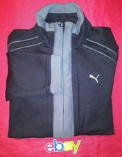 Women Puma BLACK GRAY TRACK Jacket Sz L NICE