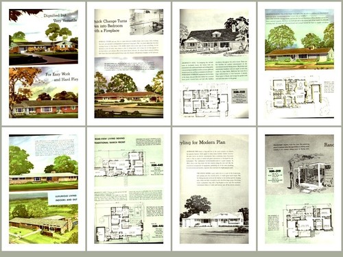 HOMEMASTER 5TH VINTAGE HOUSE PLANS MODERN ATOMIC RANCH NICE 1950 60S DESIGNS - Foto 4 di 4