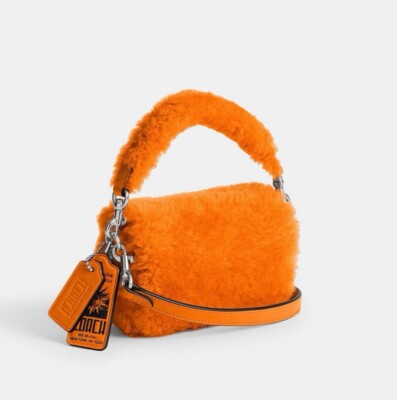 Coach The Lil Nas X Drop Tabby 12 In Shearling & Leather Shoulder