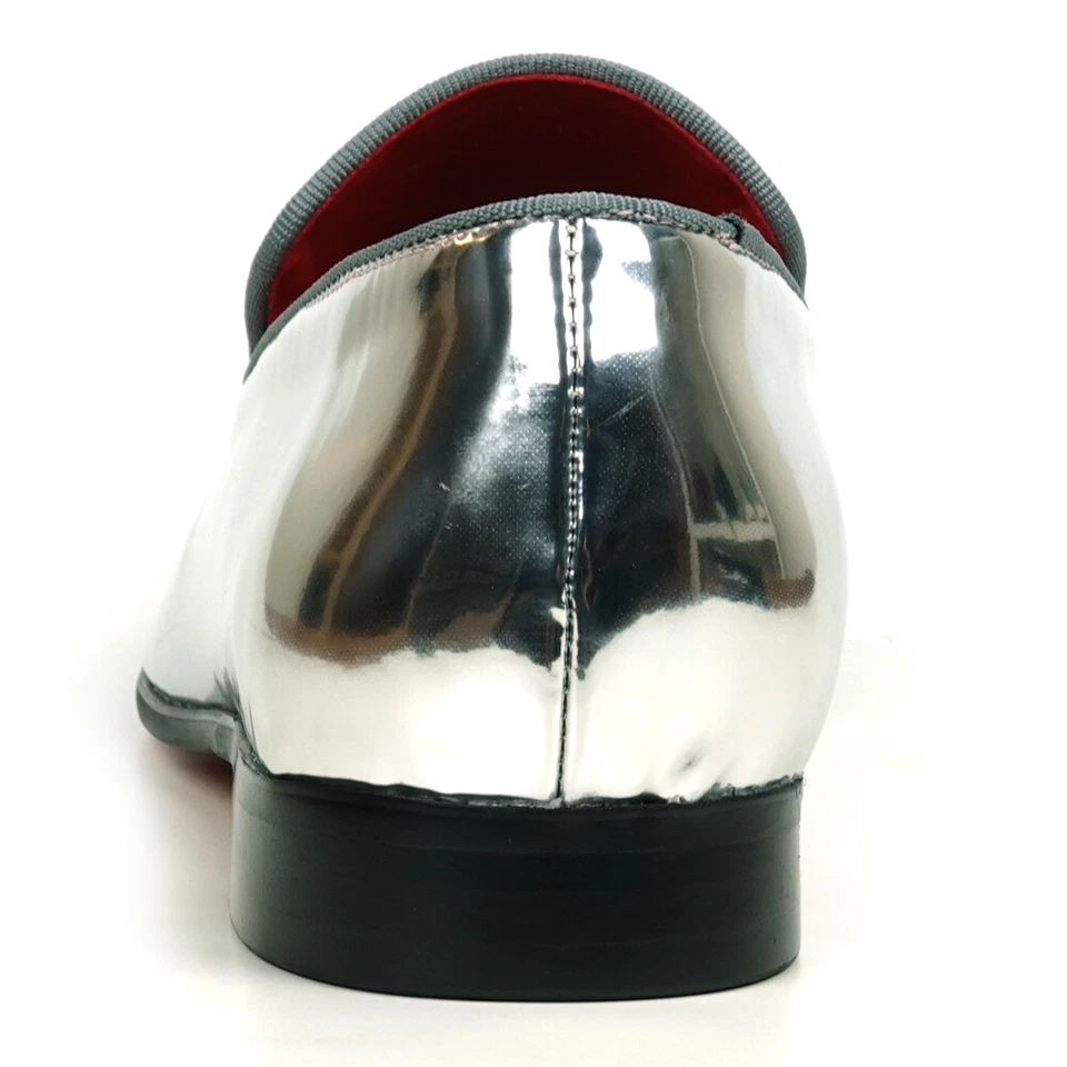 Mocasín Fiesso FI-7548 plateado charol sin cordones de Aurelio Garcia Foto 3 de 4