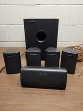 monoprice 5.1 channel home theater satellite speakers & subwoofer