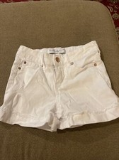 Celebrity Pink Girls White Frayed Cuffed Shorts Size 10 Stretch AH