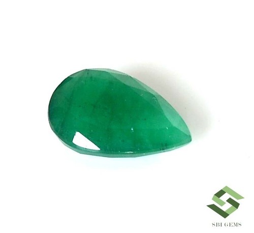 15.50x10.75 mm Certified Natural Emerald Pear Cut 5.88 CTS Untreated Loose Gems - Picture 2 of 10
