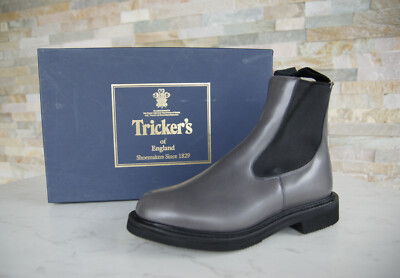 Tricker's 37.5 4.5 Ankle Boots Chelsea Shoes Gray NEW Former RRP 520  