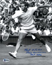 ROY EMERSON SIGNED AUTOGRAPHED 8x10 PHOTO + HOF 1982 TENNIS LEGEND BECKETT BAS