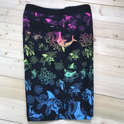 Hurley Koi Fish Board Shorts Boy's Size 20 Waist 32 Surf Swim Trunks 4063-062 - Picture 3 of 12