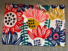 Ikea Sommaraster King Pillowcase 30”x 20” Mod Floral Retro Look Fabric