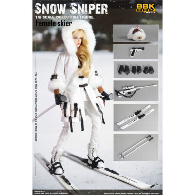 1/6 女性スキーヤースナイパーフィギュア(BBK018) BBK BBK018 1/6 Snow Sniper Female Skier Action Figure Model