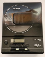 Vintage CROWN Portable CD Audio Player Model CD-110 Japan Made 1987 Parts Only