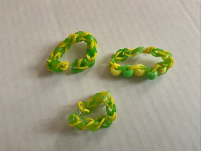 Green And Yellow Bracelets Three One Double One Single One Single With Beads