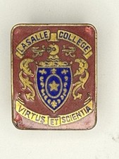 VTG Lasalle College ROTC PIN Red Enamel Gold ToneMilitary USA-Made READ (2)