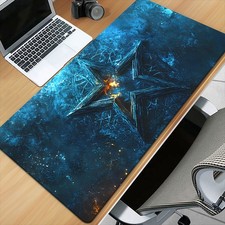 A Cool Blue Star-Shaped Mouse Pad - Rubber, And Non-Slip Desk Mat, Suitable fo