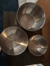 Faberware set 3 Nesting Bowls Stainless 2 rings
