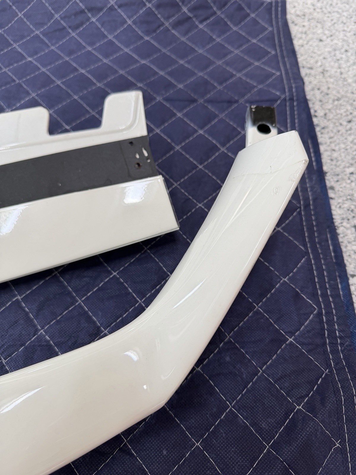 Ferrari 488 GTB OEM Front Lip Finished In Bianco Avus (PPF) 2015-19