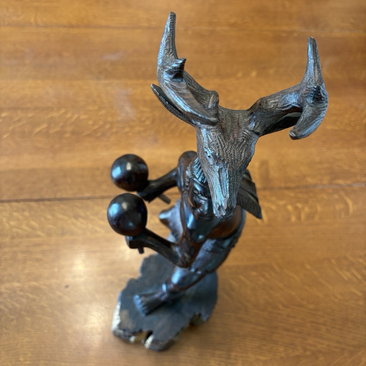 【中古】 Deer Dancer JessitaReyes＆GrupoYaqui Yaqui Deer Dancer 16” Figural Sculpture Ironwood Ex Jesse Monongye