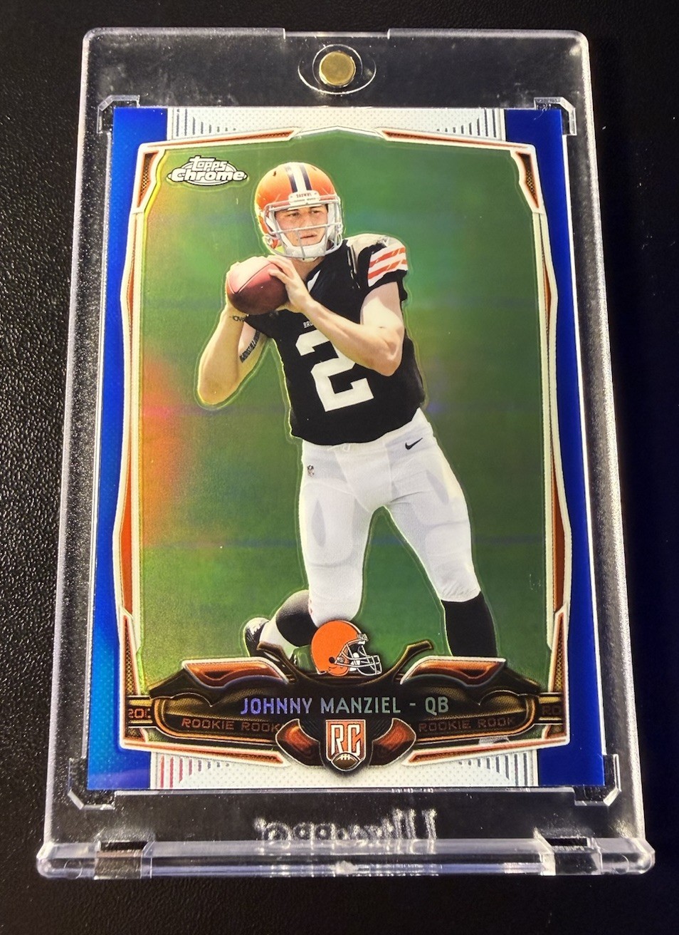 Johnny Manziel Topps Chrome #169 Blue Refractor