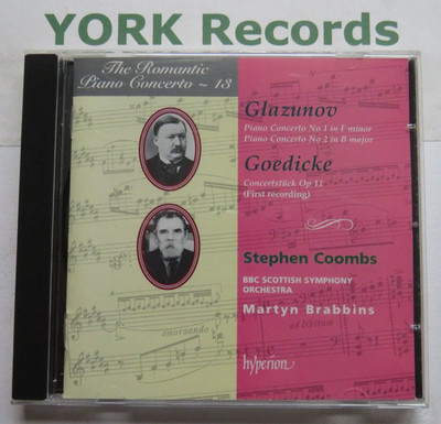 GLAZUNOV / GOEDICKE - Piano Concertos  COOMBS / BRABBINS - Ex Con CD Hyperion