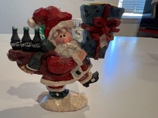1998 Coca Cola Christmas Village Santa Candle holder with Box