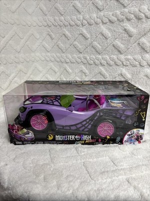 Monster High Toy Car Ghoul Mobile With Pet & Accessories Purple Convertible