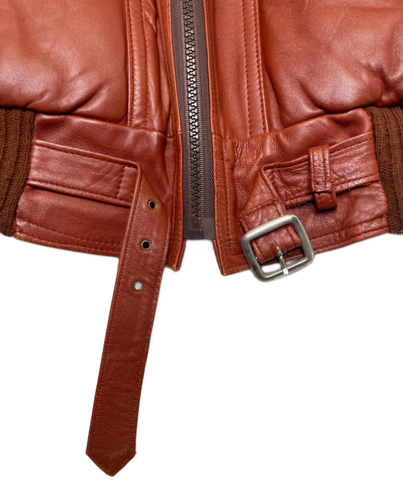 LESUEDE Suede Leather Jacket Genuine Leather Men's Size 38/97cm Brown - product detail image 8