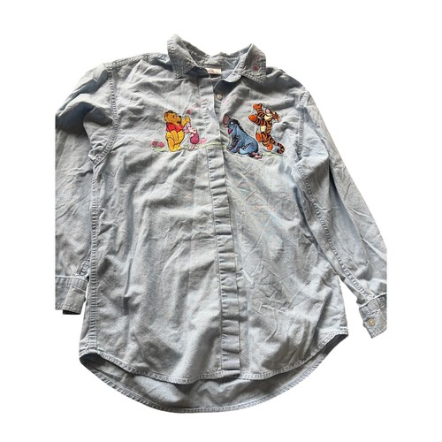 VTG DISNEY STORE Pooh Chambray Button Up