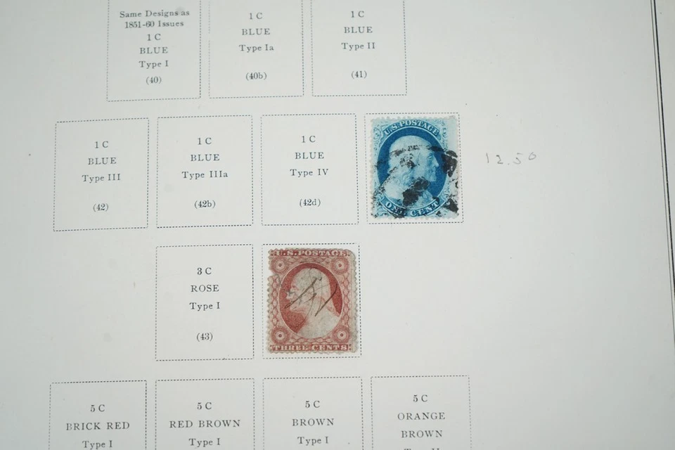 US 1850s-1930s COLLECTION OF 360+ STAMPS MINT & USED STORED IN SCOTT ALBUM - Image 2 of 4