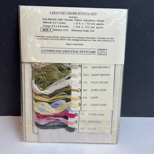 Cambridge Counting Stitches Shepherdress Sampler UK Counted Cross Stitch KIT - Picture 3 of 3