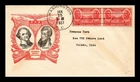 DR JIM STAMPS US COVER ARMY HEROES JACKSON AND SCOTT FDC PAIR LINPRINT CACHET