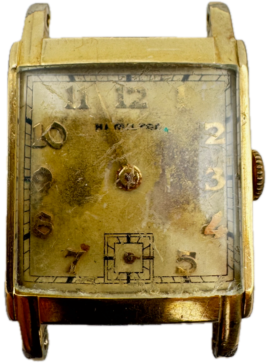 Vintage Hamilton Barry Men's Mechanical Wristwatch 982 USA 14k Gold Filled