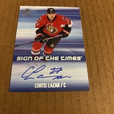 2015 SP Authentic Sign Times AUTO Curtis Lazar #SOTT-CL Senators Hockey (f3)