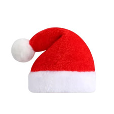 Frienda Dog Santa Hat Christmas Hat Soft Plush Cat Hat Pet Costumes for Small Do