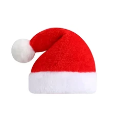 Frienda Dog Santa Hat Christmas Hat Soft Plush Cat Hat Pet Costumes for Small Do