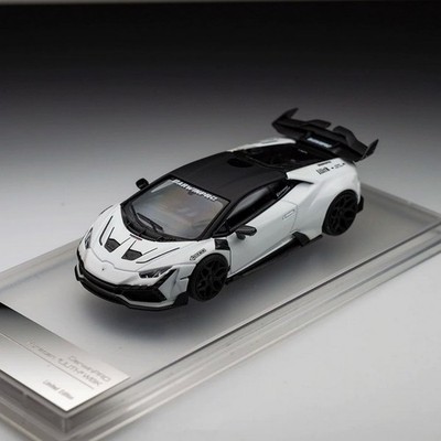 KM 1/64 Scale Lamborghini Huracan LILITH WBK White Diecast Car Model 7CM long