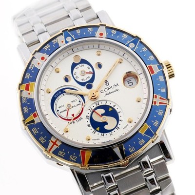 CORUM Admirals Cup 277.831.21 Automatic Silver Dial Yellow Gold SS Men's Watch