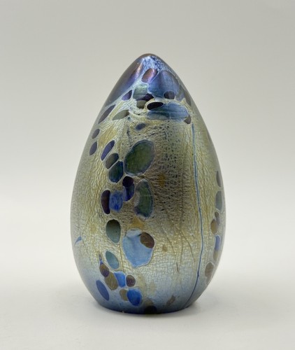 Isle of Wight Studio Glass Teardrop Paperweight Multicoloured
