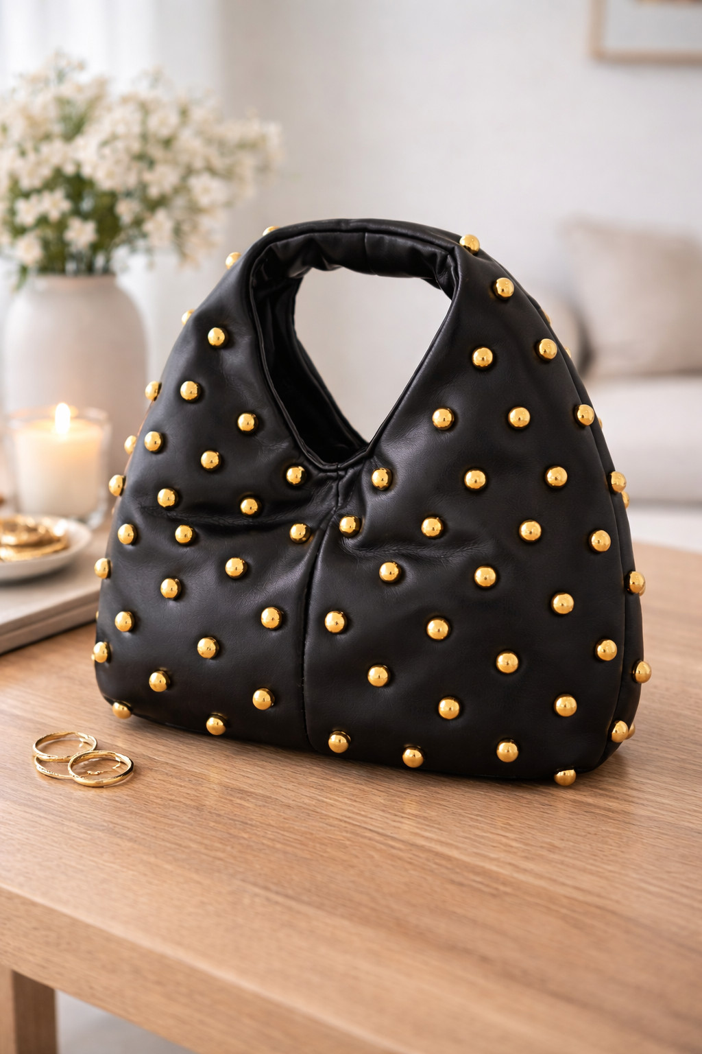 Dolce Vita Women's Dahlia Handbag Black Studded Bag NWT MSRP $108