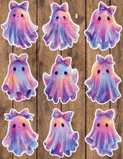 Cute Ghost Die Cut Vinyl Stickers Set Scrapbooking Laptop Water Bottle