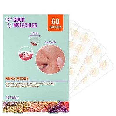 Good Molecules Pimple Patches Hydrocolloid Acne Patches 60 Ct Open Box