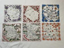 Vintage State Handkerchief Lot of 6 Excellent Condition