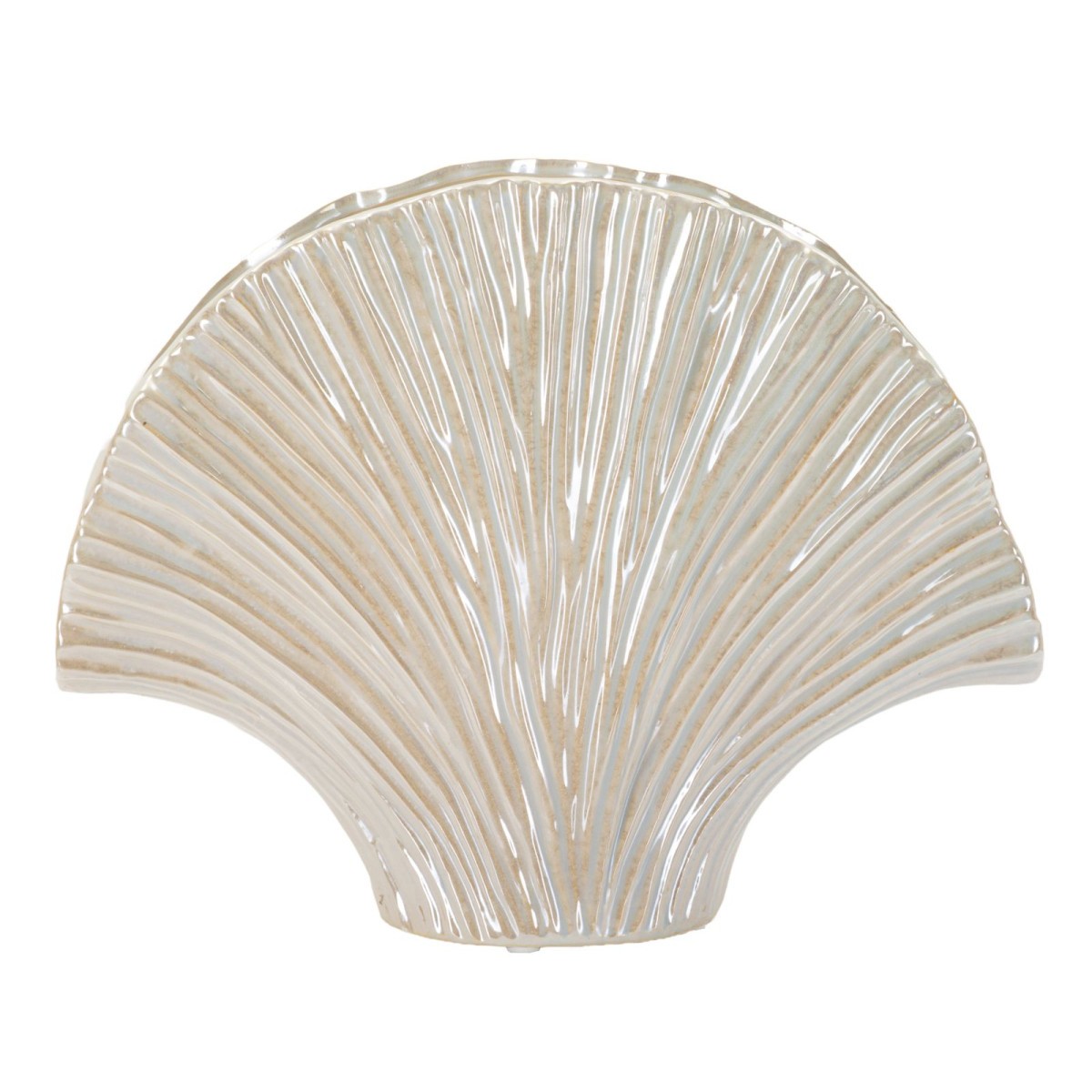 Vase en céramique Perly 35cm blanc idéal sur une table de salon moderne