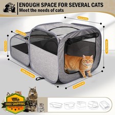 Tailtastic Large Foldable Cat Playpen Enclosure, Waterproof