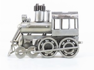 Unlettered Metal 4-4-0 Steam Locomotive 