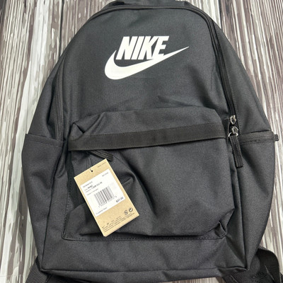 NIKE HERITAGE BACKPACK (25L) Black / White School Book Laptop Bag -  NEW