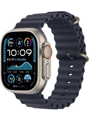 Apple Watch Ultra 2 49mm Titanium Case with Ocean Band - Blue, One Size 