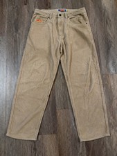 Empyre Tan Beige Corduroy Relaxed Fit Pants Y2K Vintage Skate Mens Size 30