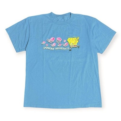 Vintage Spongebob JellyFish Zapped T-Shirt Large Cartoon 2000s Nickelodeon Y2K