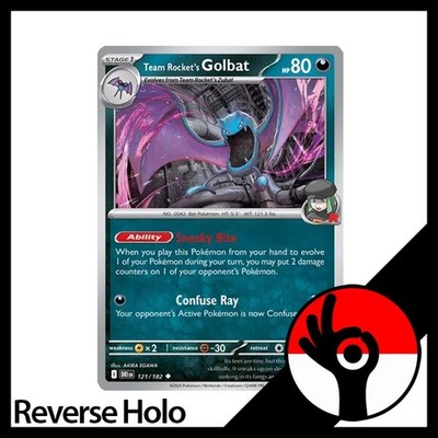 Pokemon TCG: Destined Rivals - Reverse Holo - 121/182 - Team Rocket's Golbat