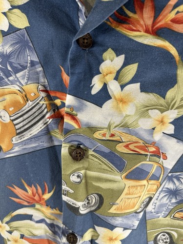 Camicia hawaiana RJC taglia 3XL stampa floreale rovesciata manica corta USA vintage camp - Foto 4 di 8