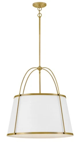 Hinkley Lighting 4895 Clarke 4 Light 25"W Pendant - Black / Off-White - Picture 5 of 12